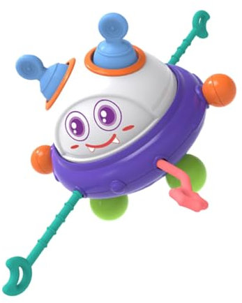 KONTONTY Chaîne Soucoupe Volante bébé Toys Bebe Enfant à Tirer pour Tout-Petit Jouets sensoriels pour Les Tout-Petits sensoriel éducatif Plastique