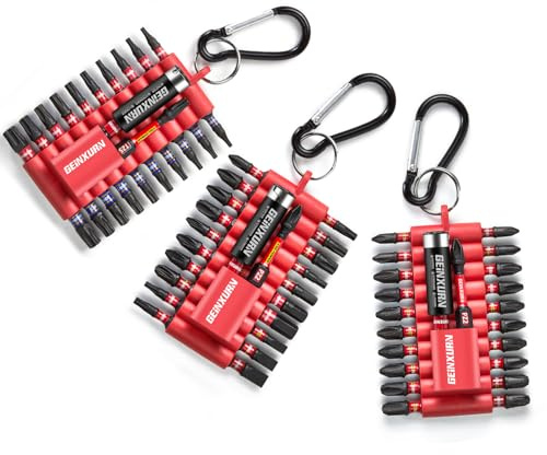 Geinxurn Lot de 66 Embouts de Vissage 25/50mm Torx Phillipes Pozidriv Hex Plate Embout de Tournevis, S2 Acier Allié Magnétique Jeu d'embout pour Visseuse à Choc avec Porte-embout et Bande de Stockage