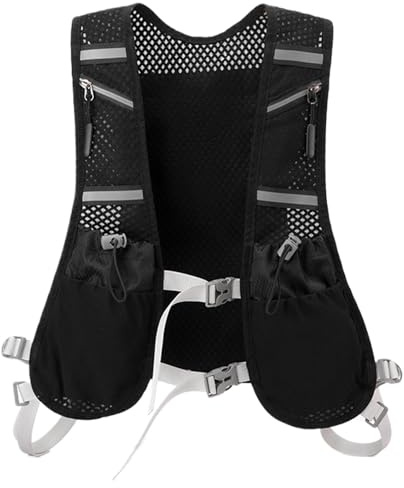 Gilet da corsa – Zaino per l'acqua | Borsa per bere | Zaino da corsa con morbide tasche | Supporto per cellulare regolabile per ciclismo, escursionismo, alpinismo