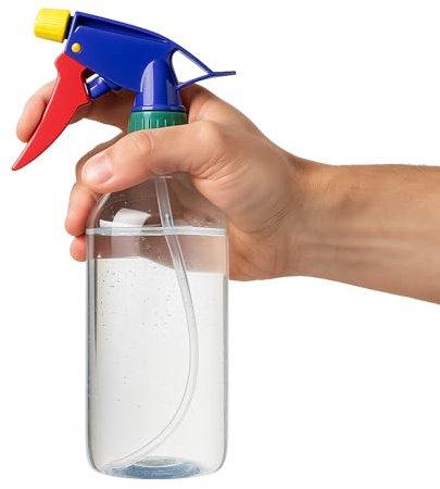 Pulverizador fino de plástico, rociador de plástico, Botella de limpieza, Atomizador Agua, Apto para Regar Plantas de Jardín, Limpieza, Peluquería, Longitud 31 cm, Plástico, 1 unidad, 1000 ml