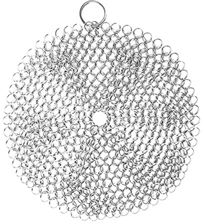 LABRIMP Limpiador de Hierro Inoxidable con Anillo Esquina para Sartenes y Woks Resistente la Corrosión y de Usar