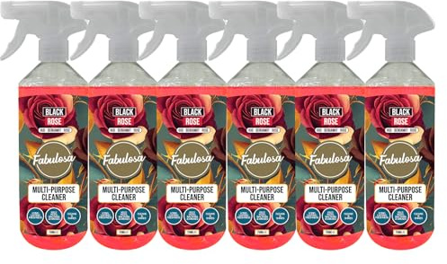 Fabulosa Antibacterial Disinfectant Spray, All Purpose Multi Surface Cleaner, 750ml, 6 Pack, Black Rose