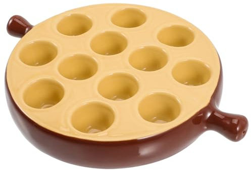 DECORNIJIA Plat à Escargots En Céramique 6,75 Pouces, Poêle à Escargots Fond Antidérapant, Résistant à La Chaleur, Pour Cuisson Au Four, Usage Domestique Et Restauration,