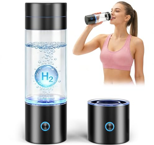 Wasserstoff Wasserflasche, 290ml Hydrogen Water Bottle mit 7200 PPB & SPE Technologie, Wasserstoffreiches Wasser in 10 Minuten, Wasserstoff Generator für Reisen, Sport