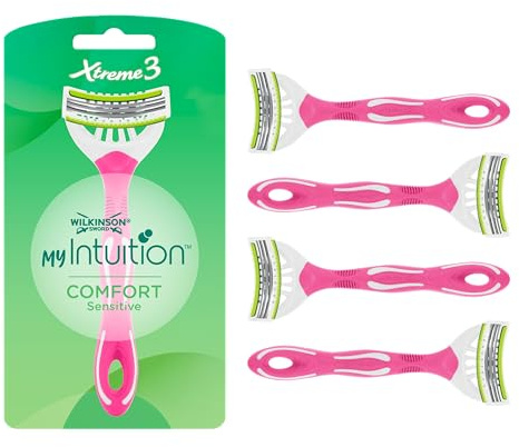 Wilkinson Sword myIntuition Xtreme 3 Comfort Sensitive Damen Einwegrasierer, 4er-Pack Damenrasierer für empfindliche Haut