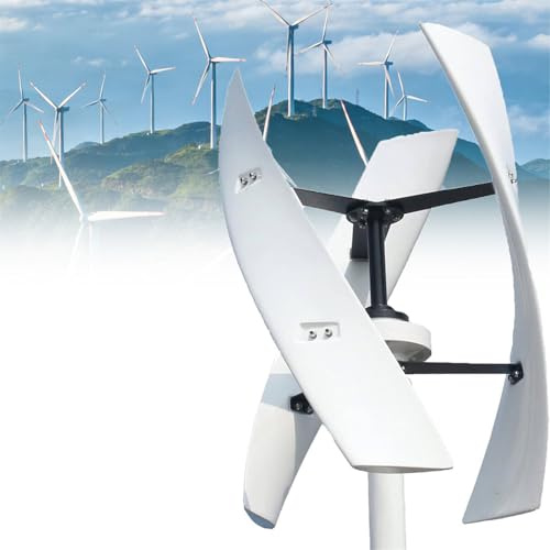 Nuxyyds Kit Generador De Turbina Eólica De 8000W, Turbina Vertical Híbrida Eólica-Solar De 12 V/24 V/48 V/220 V, Ideal para Uso Marino, Caravanas, Hogares Y Aerogeneradores 24V