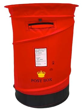 Red British Post Box Pop-Up Laundry Basket - Collapsible Storage Hamper For Clothes and Toys