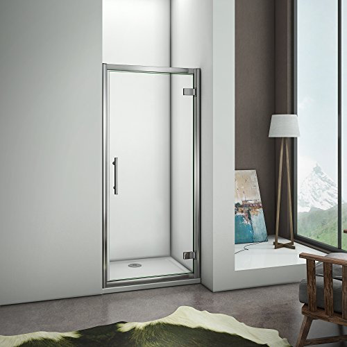 Porte de douche 100x185cm pivotante en niche modèle de Nenli