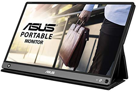 ASUS ZenScreen Touch Monitor da Gaming Portatile 15.6” 1080P FHD (MB16AMT) – Monitor da Viaggio IPS USB-C e HDMI, Touch Screen a 10 Punti, Cavalletto integrato, Monitor Esterno per Laptop e Telefono