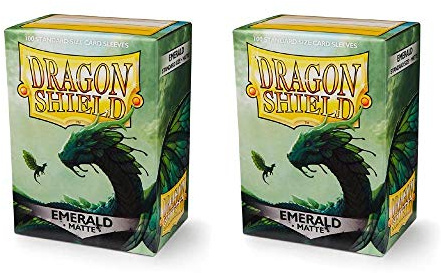 Unbekannt Dragon Shield Matte, Emerald Kartenfolien Kartenhüllen Sleeves - für Sammelkarten wie Pokemon Magic - Standardgröße
