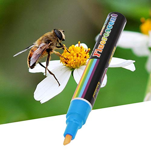 Kit de marquage à base d'eau, 1 apiculteur, coloré, séchage rapide, durable, effaçable pour marquer l'apiculture de la reine des abeilles (bleu)