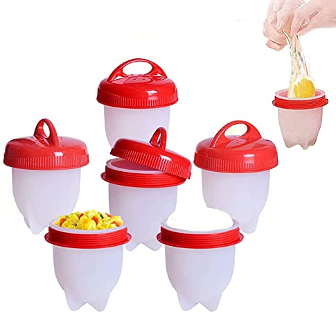 Silicona Cocedor Huevos, Cazador Furtivo de Huevos Antiadherente sin Bpa sin Cáscara, Caza Furtiva Rápida para Accesorios de Utensilios de Cocina
