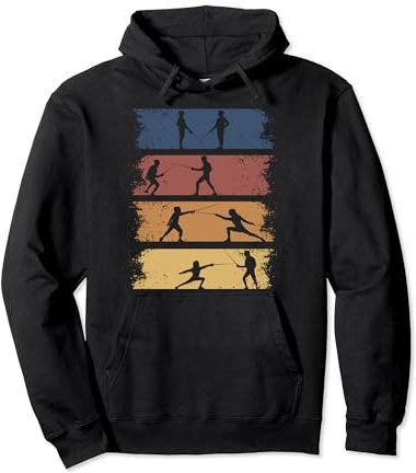 Fechter Retro Fechtsport Vintage Fechten Pullover Hoodie