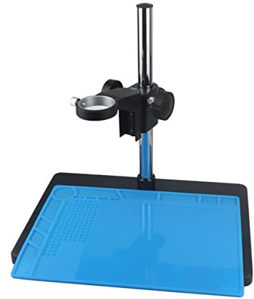 ZTBH Mikroskop-Zubehör-Kit Große Größe Hochleistungs-Einstellbarer Boom Große Stereoarmtabelle Stand 50mm Halter Mikroskopische Objektträger (Color : Black)