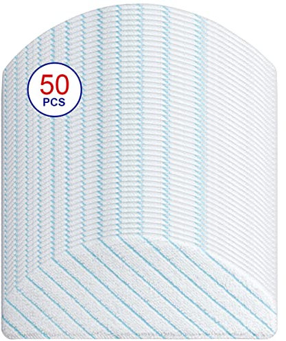 Jajadeal 50 Stück Wischtücher für Ecovacs Deebot Ozmo T8 AIVI T8 Max N8 Pro N8 Pro+ T9 T9+ Robot Staubsauger, Wischpads Ersatzteile Zubehör