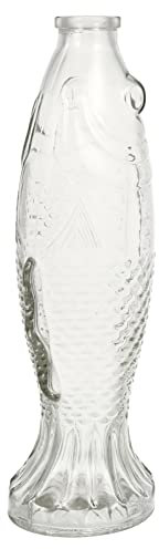 BESPORTBLE Bouteille en Verre de Poisson, Vase Décoratif Transparent Toucher Confortable et Design Délicat pour Fleurs, Décoration Intérieure Élégante