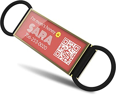 DISONTAG Silent QR Hundemarke Personalisiert Dog Id Tag Rechteckig -GeschüTzte PrivatsphäRe & GeräUschlos–Kein Klirren Mehr(23 * 58mm)