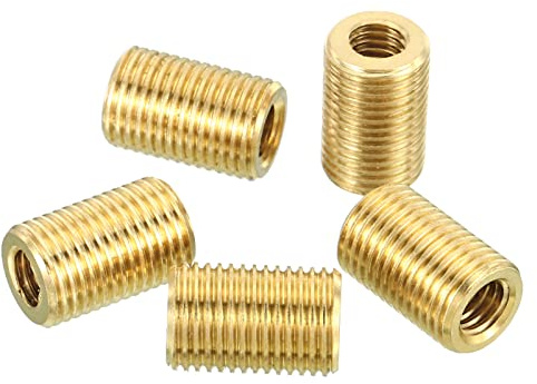 PATIKIL M10 auf M6 Adapter Hülse Reduziermutter 5 Stück 15mm mit Hohle Verbindungsstück Gewindeeinsatz