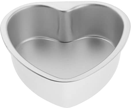 Sharplace Anodized Aluminum Heart 2 in-in Deep Sally Cake Tin Pan, Sliver, 6inch