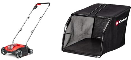 Einhell Akku-Vertikutierer GC-SC 18/28 Li Power X-Change (18 V, Brushless, 28 cm Messerwalze, 3-stufige Arbeitstiefeneinstellung, inkl. Fangsack)