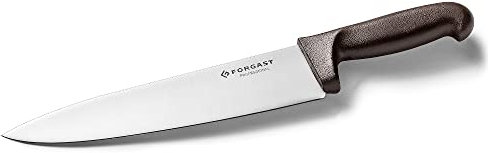 Forgast, Coltello da Cucina Professionale, Coltello per Carne Cotta e Salsicce, Lunghezza 24 cm, Coltello da Chef, Coltelli da Tavola, Lavabile in Lavastoviglie, Marrone