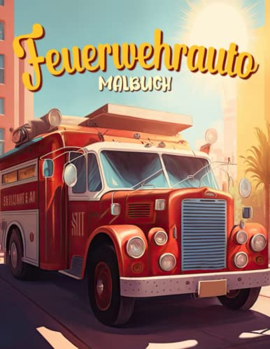 Feuerwehrauto Malbuch: Feuerwehr Aktivitätsbuch Malvorlagen Für Erwachsene, Jugendliche Und Kinder | Lustige Und Einfache Idee Für Ein Stressabbau | ... Für Männer, Frauen Und Senioren