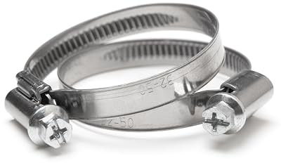 12mm (30mm - 45mm) Strong Steel Worm Drive Hose Clip Adjustable Hose Clamp Ducting Clamp for Flexible Hose Pipe Jubilee Type (Pack of 2) N10ABC