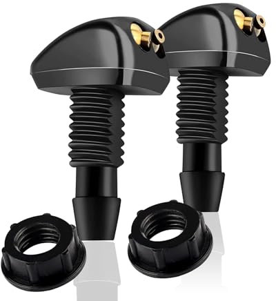 Unifizz Juego de 2 boquillas de lavado de parabrisas delantero, compatible con Ford for Honda for Chrysler Subaru for BMW for Buick for Chevrolet for Dodge y más coches, columna recta