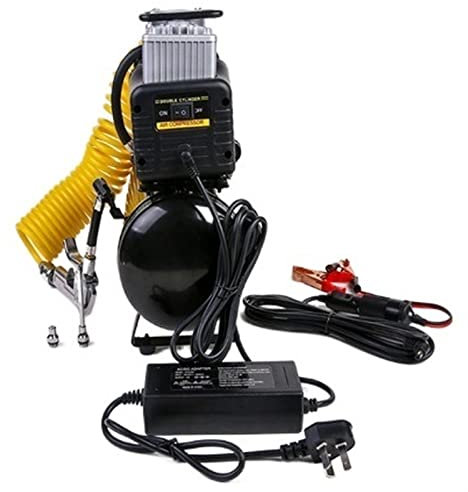 Pompa d'Aria for Auto compressore d'Aria 12V, Pompa di gonfiaggio Pneumatici Portatile 220V for Biciclette for motociclette for Auto JIYAMI'EN El (Size : 220V/12V 4L)