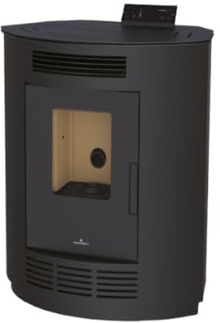 BRICOSOL ESTUFA DE PELLET BRONPI MODELO NINA 9 KW RINCON COLOR NEGRO