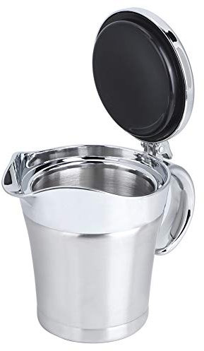 Salsera, 450 Ml Con Aislamiento Salsera Jarra Para Salsa Jarra Térmica De Acero Inoxidable De Doble Capa Salsera Con Tapa Con Bisagras Para Restaurante En Casa