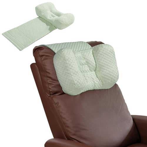 MABOZOO Nackenkissen für Liegestühle mit Tasche, Kopfstützenkissen zur Linderung von Nackenschmerzen und Halswirbelstütze, Liegestuhl-Kopfkissen für Seitenschläfer zu Hause, im Büro oder auf Reisen
