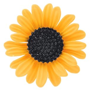 Spilla a forma di girasole per donne adolescenti ragazze pianta fiori gialli margherita vestito spille da bavero eleganti accessori per abiti gioielli regali clip per cappello borsa cravatta cappotto