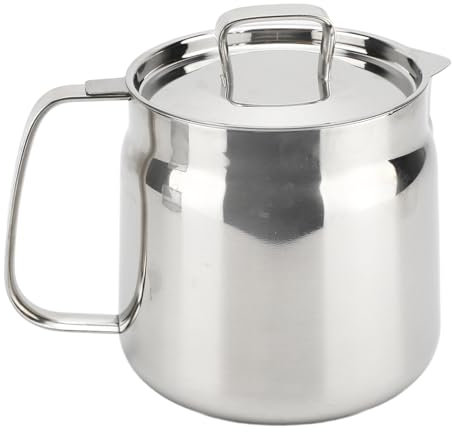 Recipiente para Grasa de Tocino, Recipiente con Filtro de Aceite, Filtración Eficiente para Cocinar (2L)