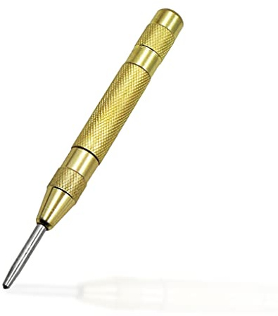 siduytin Automatischer federbelasteter Körner Hochleistungs Kunststoffbrecher Metallbearbeitung Lederbearbeitung Meißel Handwerkzeugwerkstatt, Gold ohne Kopf
