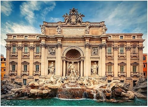 1000 Piezas Rompecabezas para Adultos Rompecabezas De Italia para Adultos Rompecabezas para Adultos Y Mayores Rompecabezas para Mujeres Y Mamás (Fontana De Trevi)