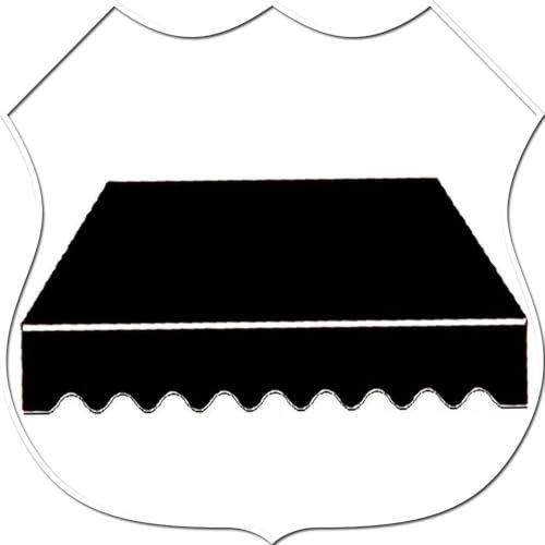 QTWLG 3×2m Einziehbare Klemmmarkise Ersatzstoff, Ersatz Markisentuch 280 G/m² Polyester Ersatzstoffe, Ersatz-Markisenstoff Für Fenster Tür(Black,8x6.5ft/2.5x2m)