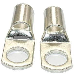 REIUAFWYGV 20pcs Bolt Hole Tinned Copper Cable lugs Battery Terminals Set Wire Connector 4mm2 6mm2 10/16/25mm2 35/50mm2 4mm 5mm 6mm 8mm(M8 50mm2)