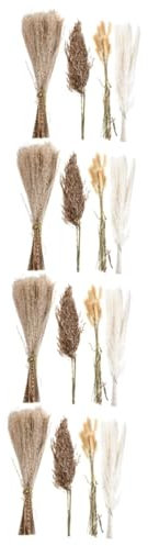 PRETYZOOM 4 Boîtes Bouquet immortel Wedding Decorations bouda Decoration Interieure Fleurs artificielles d'hortensia Accessoire décoratif de Mariage roseaux séchés en Bois