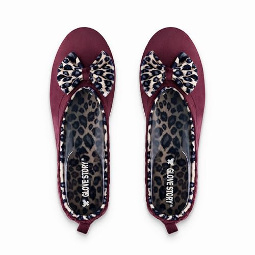 GLOVE STORY Chaussons Femme en Velours – Faits Main – Pantoufles Hiver Ultra Douces et Chaudes avec Semelle en Cuir, Confort Premium l’Intérieur - Fabriqués Artisanalement