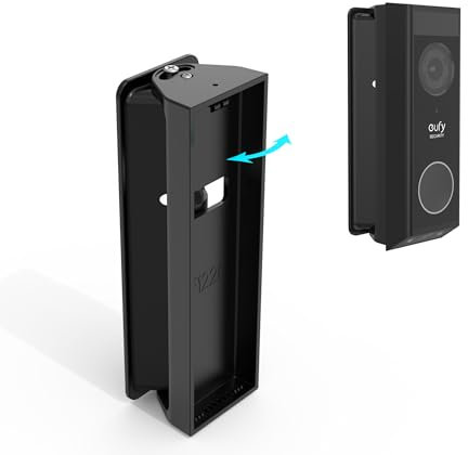 Doorbell Mount for eufy Security Video Doorbell E340, Adjustable 0-35 Degree Left/Right Angle for Optimum View and Easier Motion Detection, Easy Installation