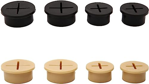 Passacavo in metallo per scrivania, 20 pezzi di passacavi in ​​gomma for copriforo tavolo, scrivania, TV, console e mobili(White,20mm)