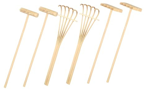 TOYANDONA 6pièces Lot de Mini Râteaux à Sable Outils De Jardin pour Table à Sable Accessoires pour Activités Créatives Et Relaxation