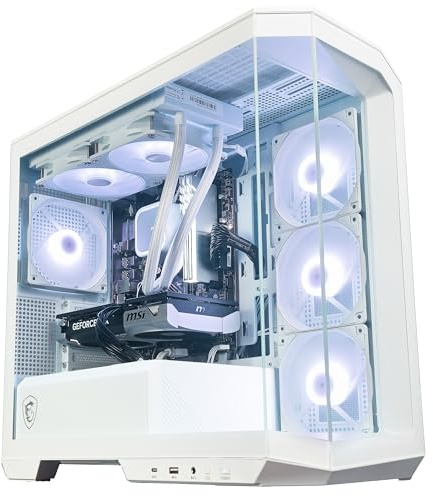 ionz Gaming PC - MSI PBM, Ryzen 5 7600X, Nvidia RTX 5070 Ti OC, 32GB DDR5 RAM, 1TB NVMe SSD, 240mm AIO, Windows 11, 750W 80+ PSU MSI MAG PANO M100R PZ - White
