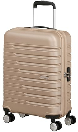 American Tourister Flashline - Hartschalenkoffer Handgepäck 55 x 40 x 20 cm - Kabinentrolley für Ryanair & die meisten Airlines, 34 L, Ivory Gold