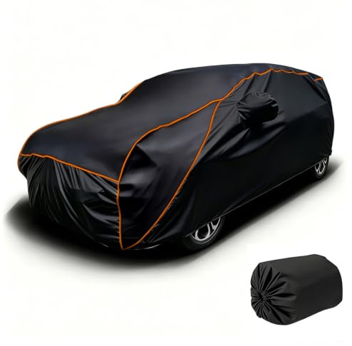 Hagelschutz Abdeckplane Auto für Audi Q3/SQ3/RSQ3 2012-2026 SUV | Abdeckung Vollgarage Sommer Winter Outdoor Indoor mit Aufbewahrungstasche Hagelschutzplane Schwarz