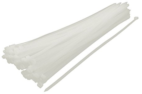 Aexit 10mm x 450mm Self Locking Nylon Cable Ties Heavy Industrial Wire Zip Ties White 100pcs (38144c0ec21d3551181fad61ca4ff460)