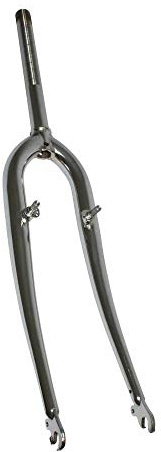 P2R (Cycle) Mountainbike-Gabel, 26 Zoll (66 cm), starr, gewölbt, verchromter Stahl, mit Drehgelenk, 22,2 mm – 1 Zoll (230 mm-Gewinde auf 140 mm)