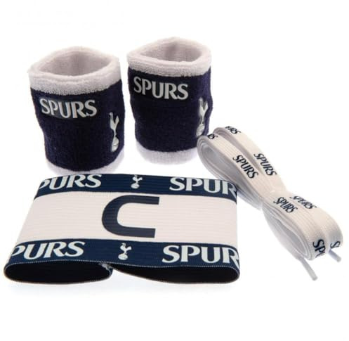 Tottenham Hotspur Hy-Pro Ensemble d'accessoires sous Licence Officielle F.C. – Lacets de Chaussures, Bandeaux, Brassard de Capitaine, Marchandise, Excellente idée Cadeau de Football