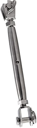 FASTON® Edelstahl Wantenspanner M4 Seilspanner Gabel - Gabel geschlossen A4 V4A (1 Stück) geschweißt Spannschraube Spannschlos